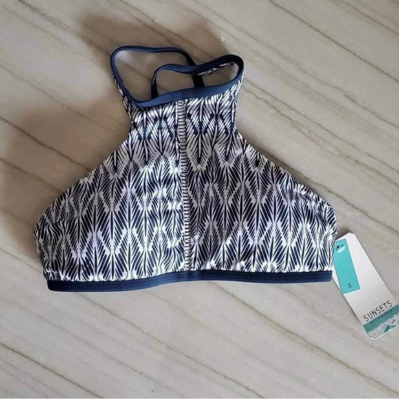 Sunsets Swimwear Foxtail Hollywood High Neck X Back Top - Picture 5 of 8